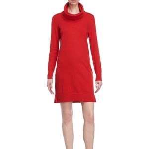 Donna Karan Collection Red Wool Sweater Dress